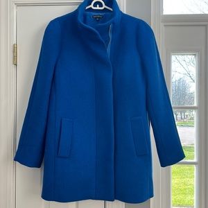 Jcrew mercantile cobalt blue wool (46%) coat